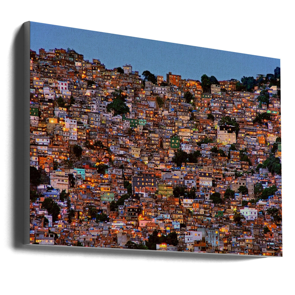 Wall Art Nightfall in the Favela da Rocinha-0