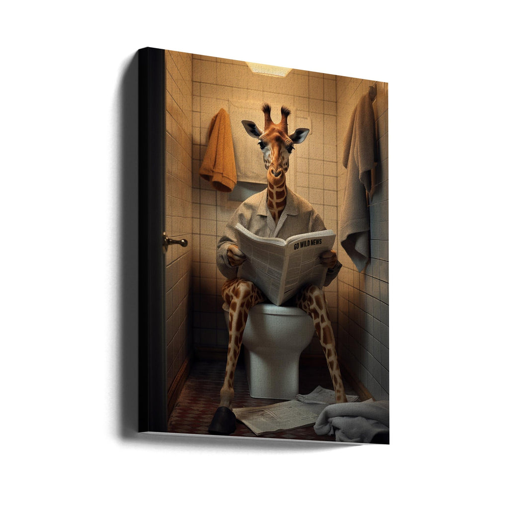 Wall art Giraffe In the Toilet