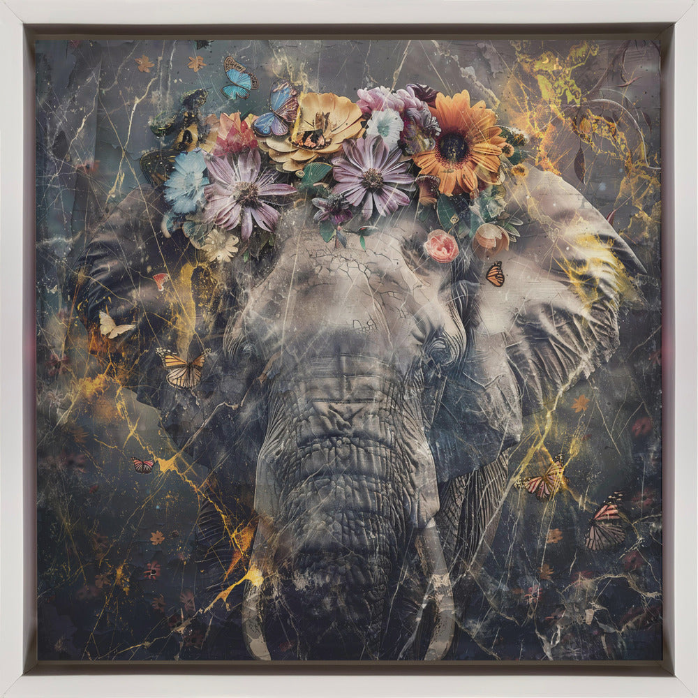 Elephant Animal Vintage Art Illustration Wallart 01