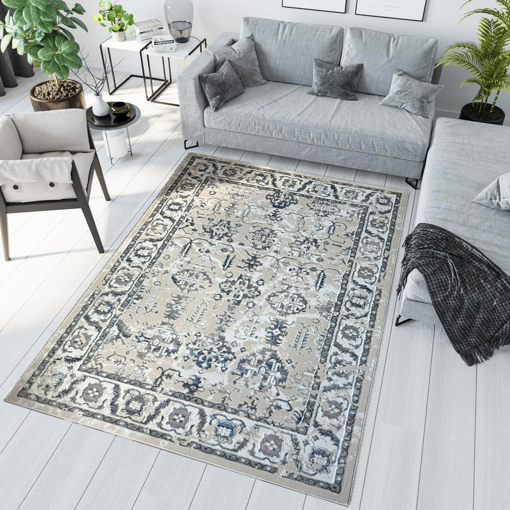 Canvello Area Rugs Premium Rugs for Living Room, Bedroom, Home Dining, Ivory, Grey, Beige, Blue
