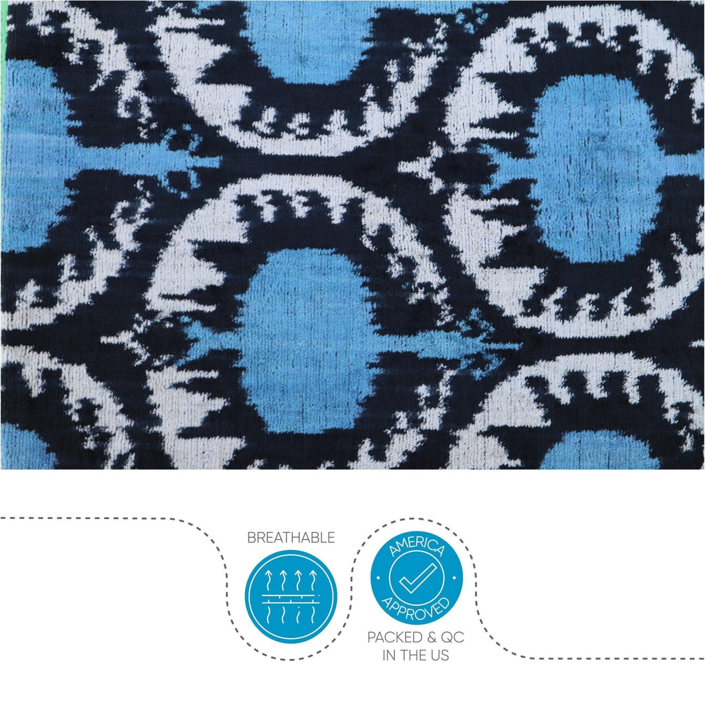 Canvello Black And Blue Throw Pillows | 18x18 | Set of 2