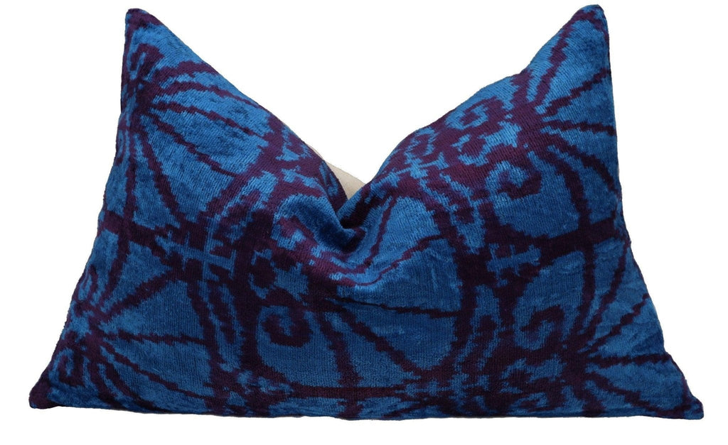 Canvello Decorative Blue Lumbar Throw Pillows For Couch - 16x24 in