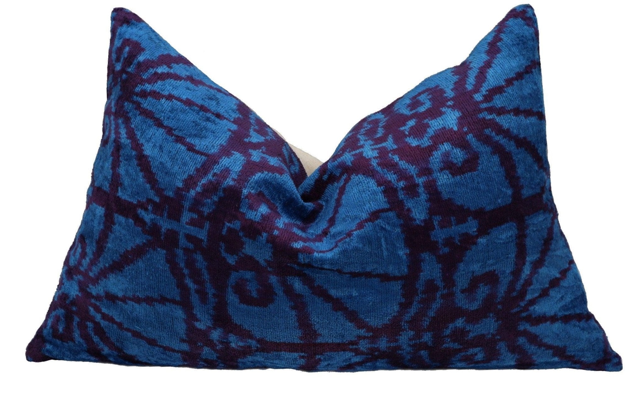 Canvello Decorative Blue Lumbar Throw Pillows For Couch - 16x24 in