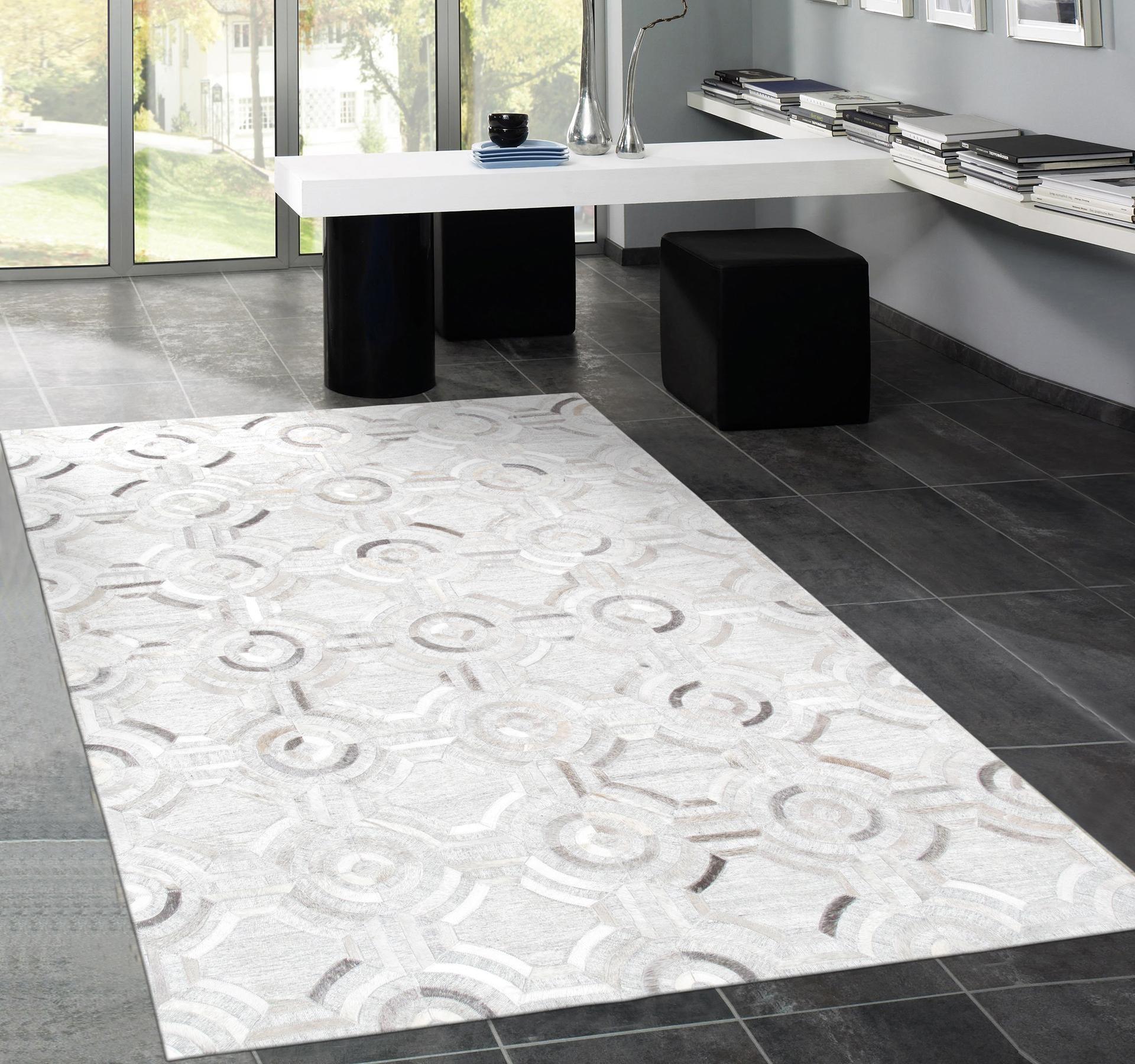 Canvello Hand-Loomed Cowhide Area Rugs- 4x6