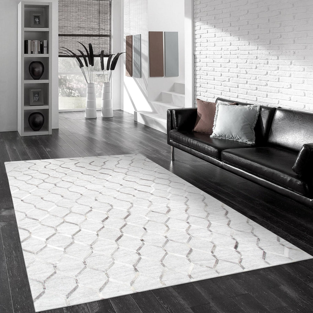 Canvello Hand-Loomed Cowhide Area Rugs- 5x8
