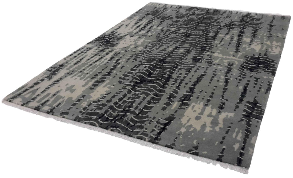 Canvello Hand Made Modern All Over Indo Rug - 6'8'' X 9'8''-3