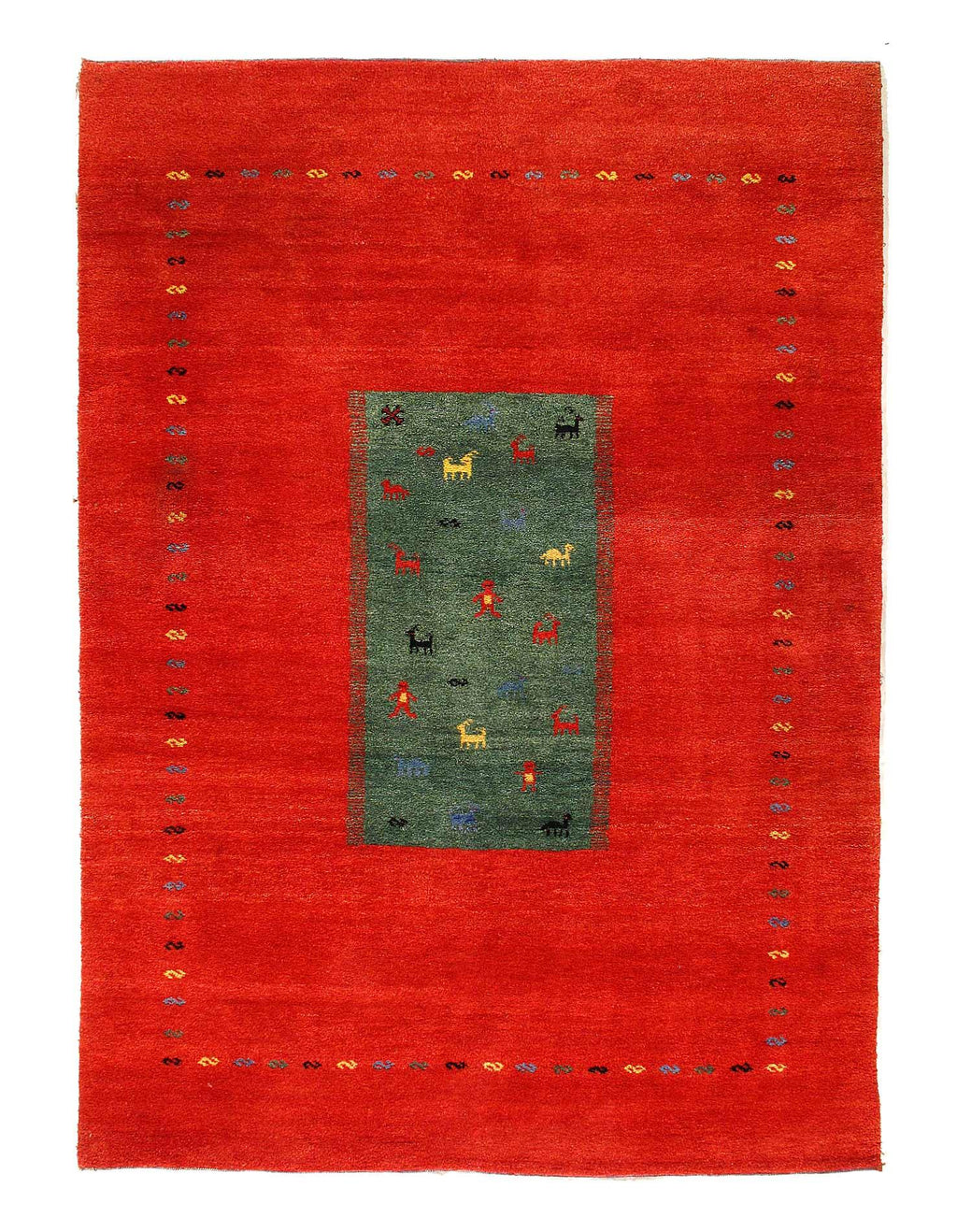 Canvello Handmade Gabbeh Colorful Area Rugs - 6' X 9'