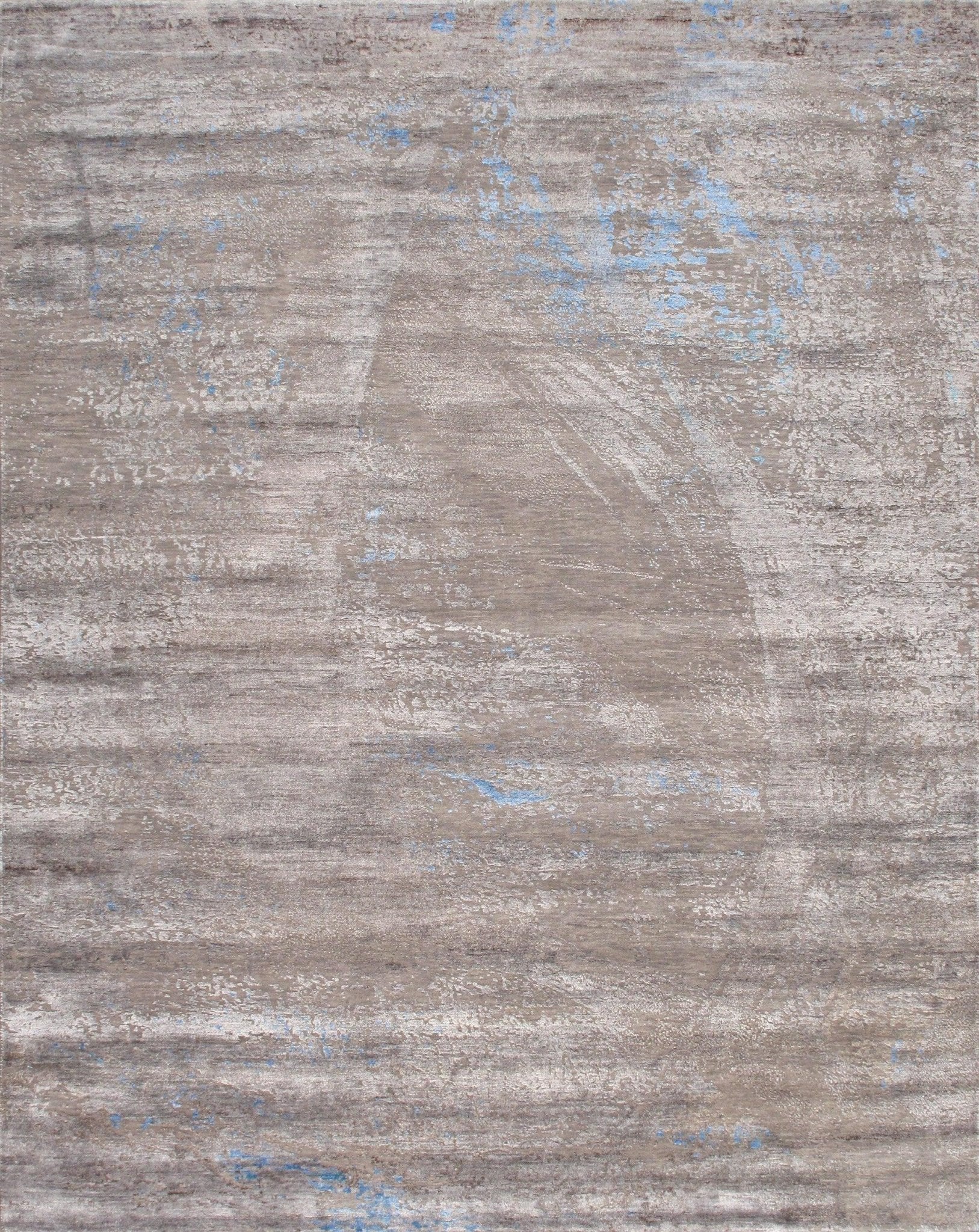 Canvello Modern Blue And Grey Area Rugs - 8'11" X 12'