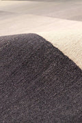 Canvello Modern Hand-Tufted Silver/Ivory Bsilk & Wool Area Rug- 7'9" X 9'9"