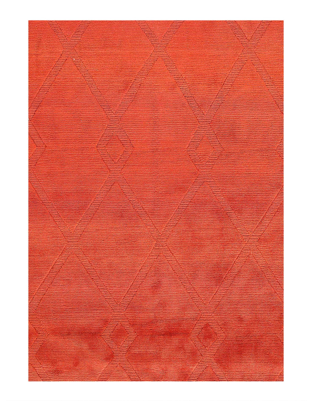 Canvello Overdyed Burnt Orange Area Rugs - 9'1'' X 12'2''