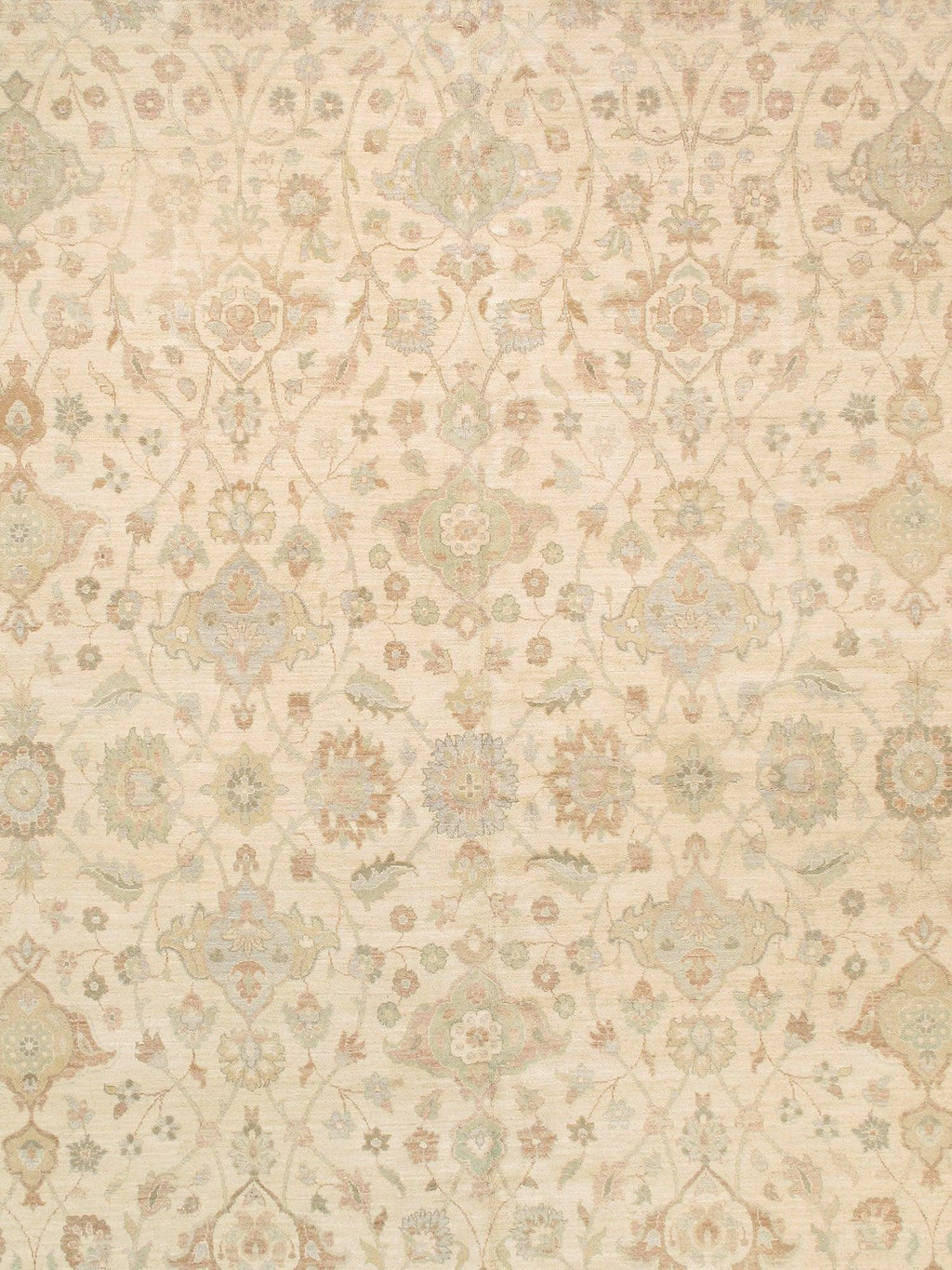 Canvello Sultanabad Hand-Knotted Wool Ivory Area Rug - 11'10" X 15'