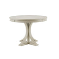Classic Round Dining Table with Solid Wood Finish, Antique Cream, 44' Diameter