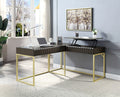 Walnut Transitional Two-tone Computer Desk