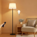 Black Floor Lamp Dimmable LED Brightness Control Remote-0