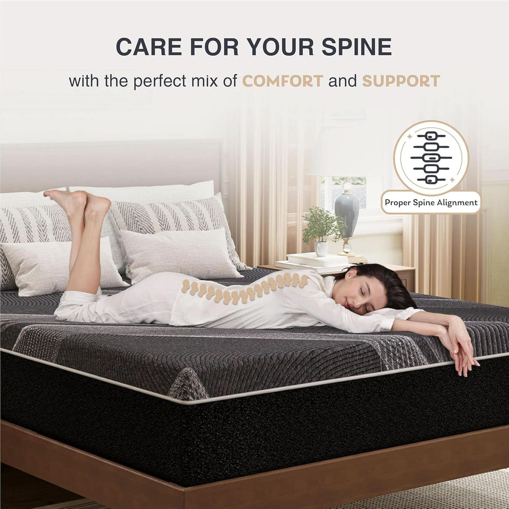 Queen Size Gel Memory Foam Mattress Thermoregulating-3