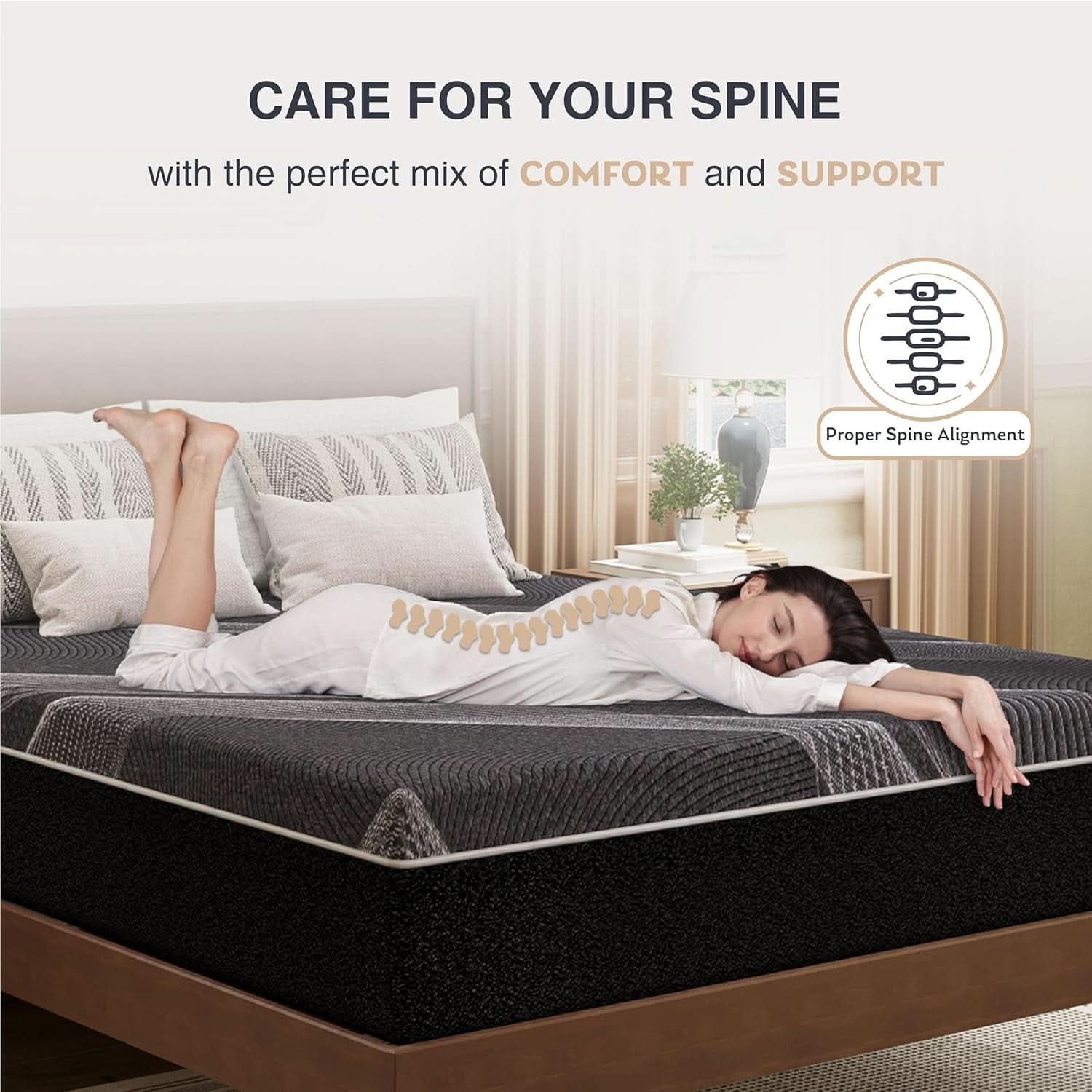 Queen Size Gel Memory Foam Mattress Thermoregulating-3