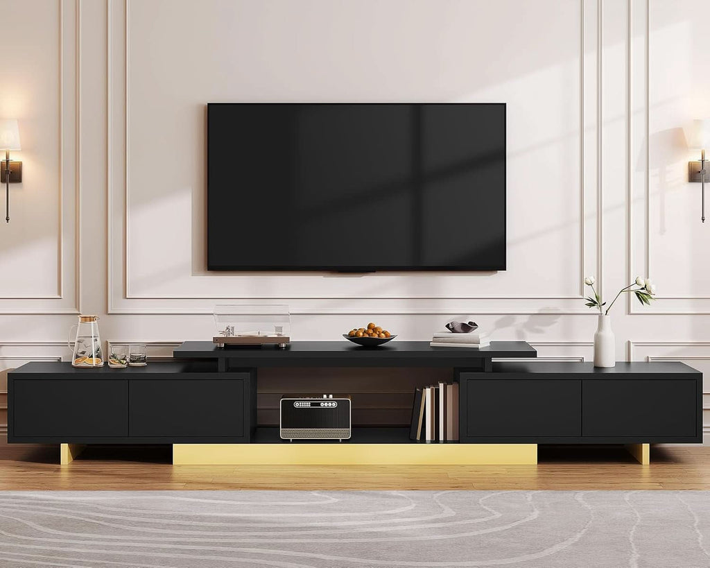 Extendable Entertainment Center 63 To 89 Inches Black Edition