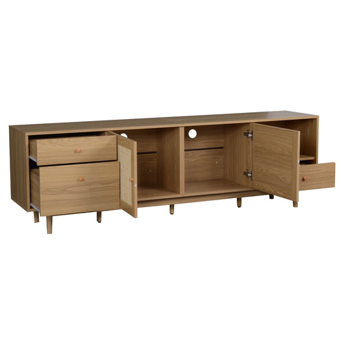 Boho Rattan Console Table
