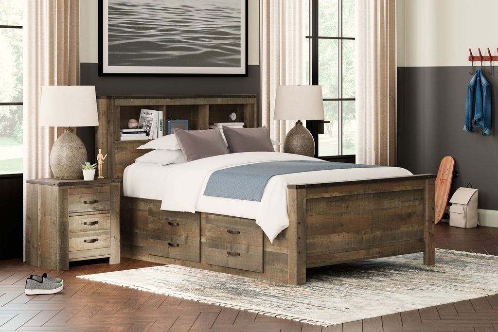Trinell - Bookcase Bed With Storage-1
