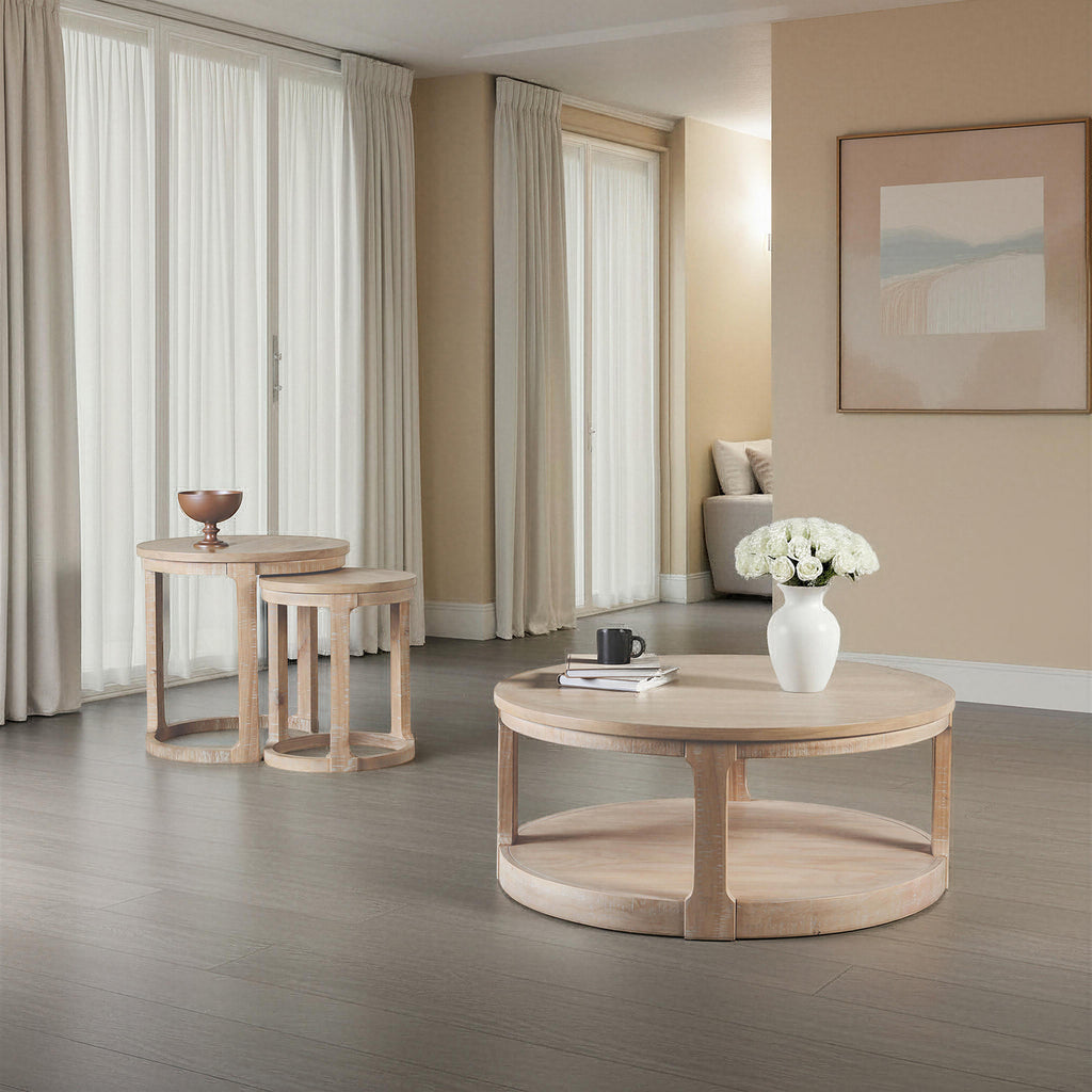 2pc Coffee Table Set Lower Shelf