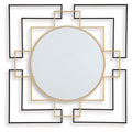 Oceanal - Accent Mirror - Black / Gold Finish-0