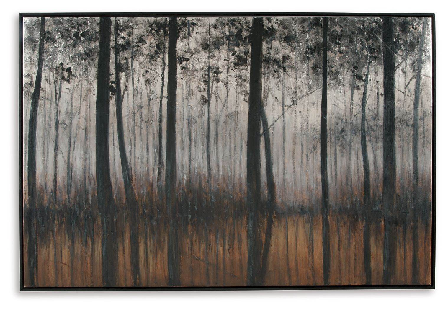 Philyra - Wall Art - Black / Orange / Silver-0
