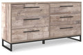 Neilsville - Six Drawer Dresser - Vinyl-Wrapped - Whitewash-0