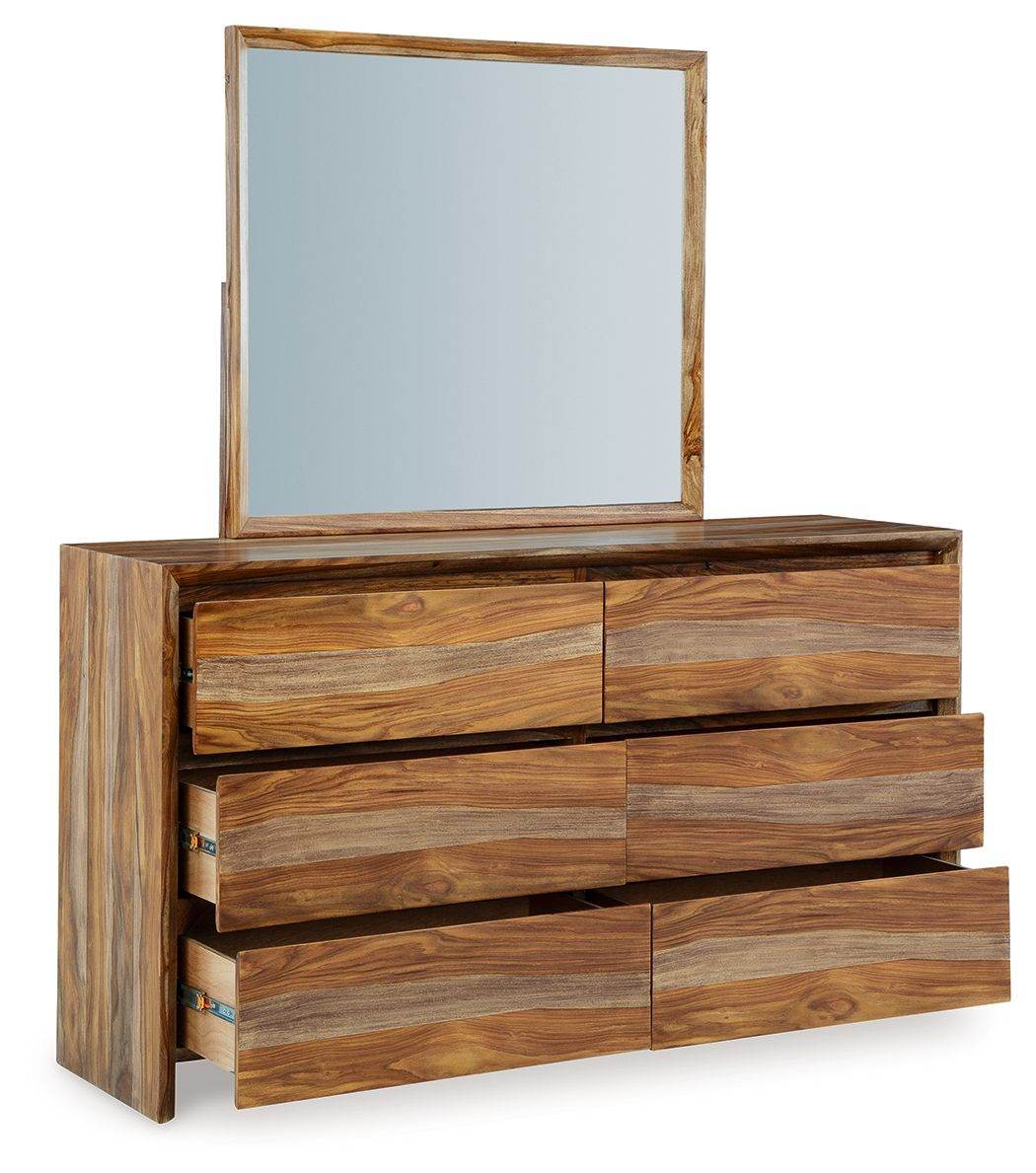 Dressonni - Dresser And Mirror - Brown-2