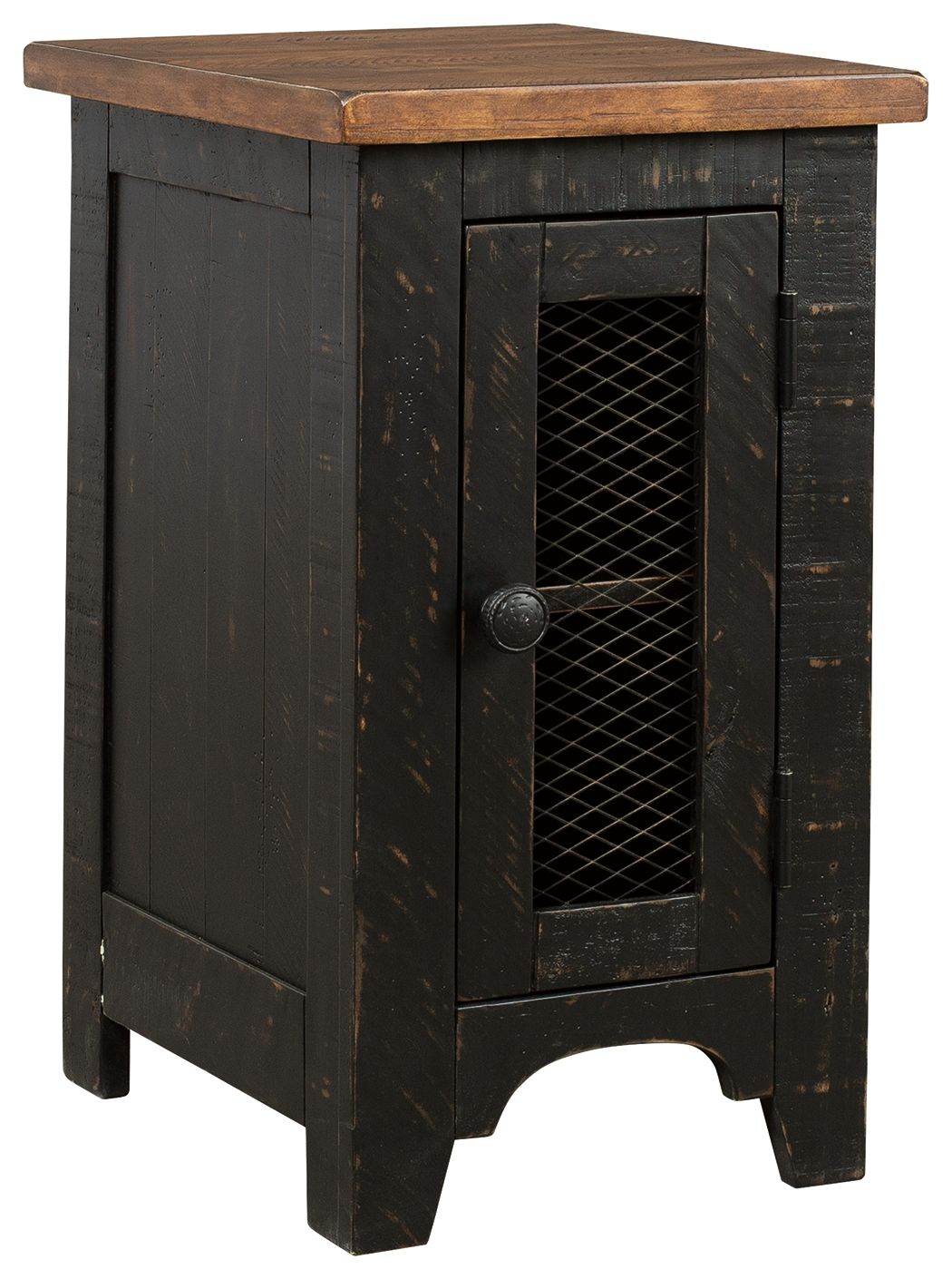 Valebeck - Chair Side End Table - Black / Brown-0