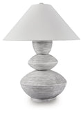 Brickdon - Poly Table Lamp - Distressed White-0