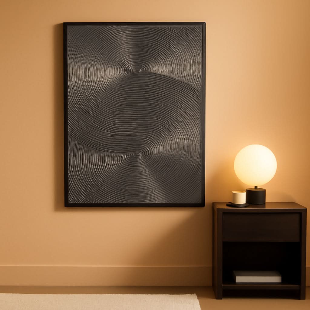 Silver Gray Multidimensional 3D Wall Art work 28x40-0