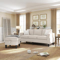 Seventy EightInch Beige Linen Sectional Sofa Storage-0