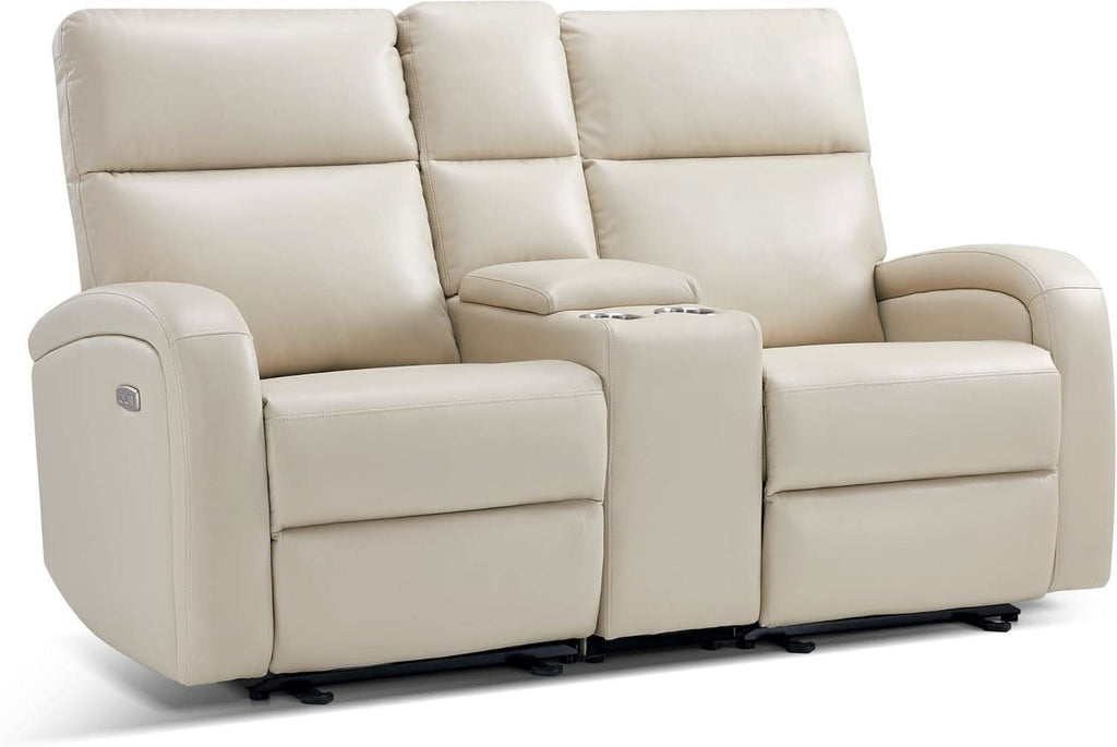 65.7-Inch Zero Wall Recliner Loveseat With Console-0