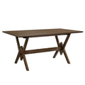63' Double V Dining Table-Walnut
