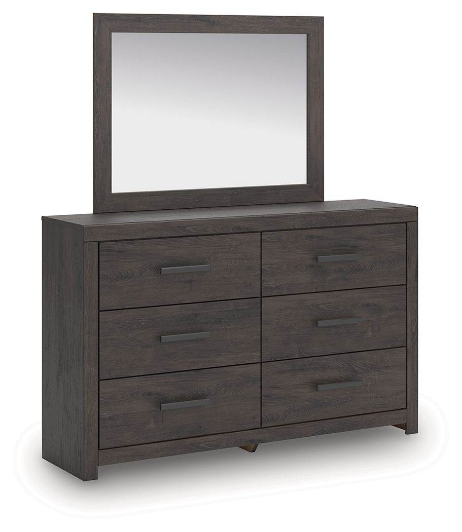 Prendonea - Dresser and Mirror - Charcoal-0