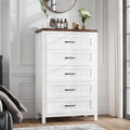Five Drawer Dresser 44.9 Inch Tall PowderCoatWhite