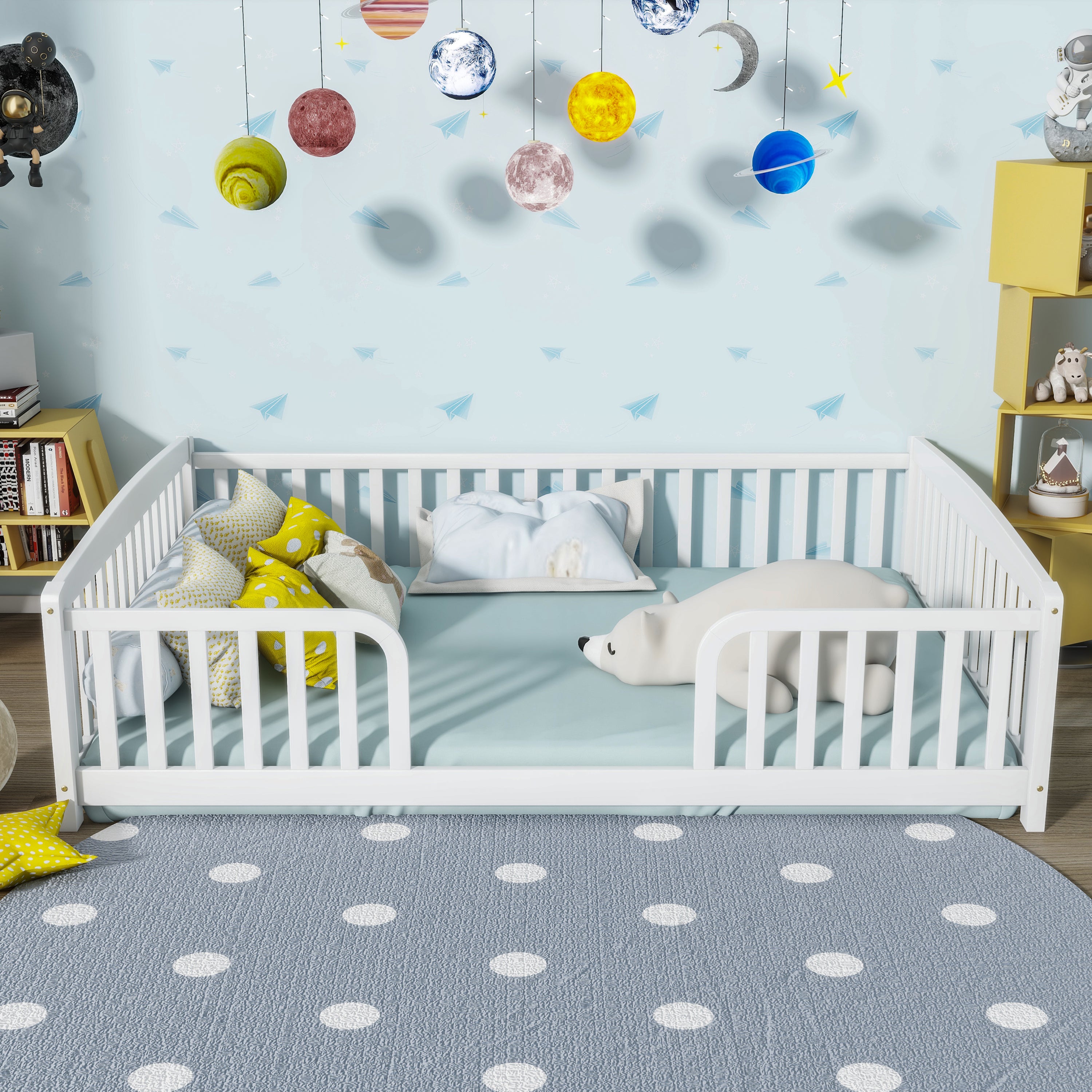 Full Size Floor Fence Bed