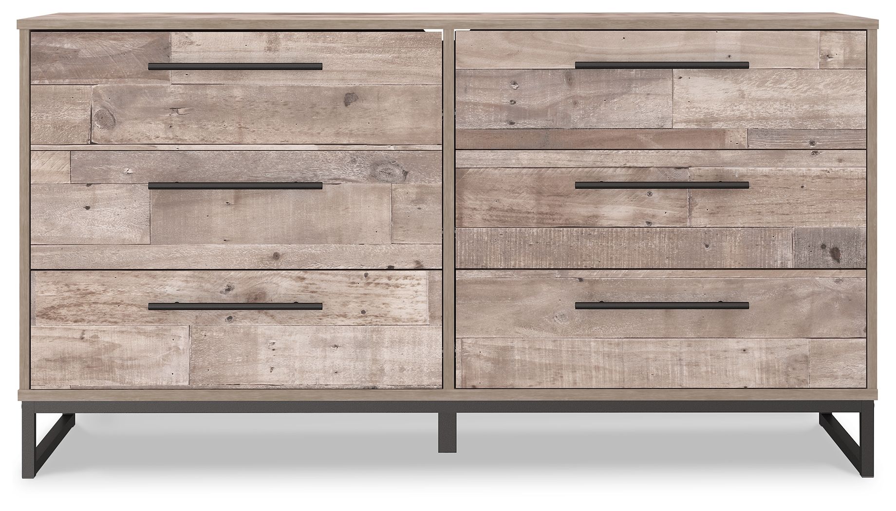 Neilsville - Six Drawer Dresser - Vinyl-Wrapped - Whitewash-2