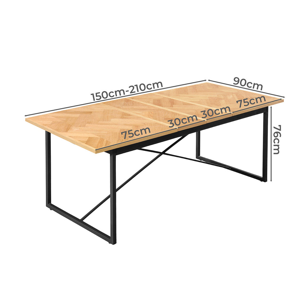 Levede Dining Table Extendable Rectangle Kitchen