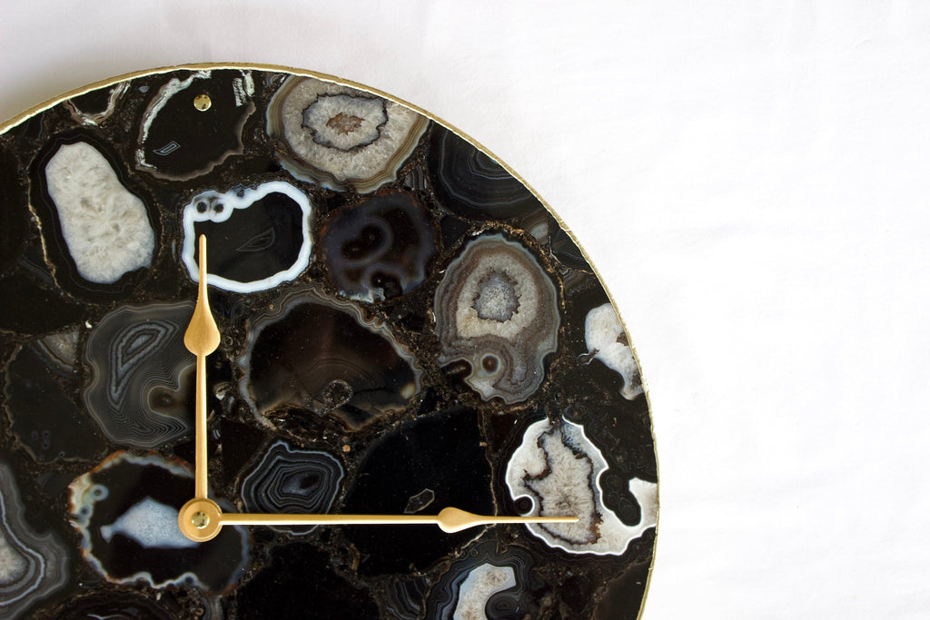 Black Agate Wall Clock | Circular-1