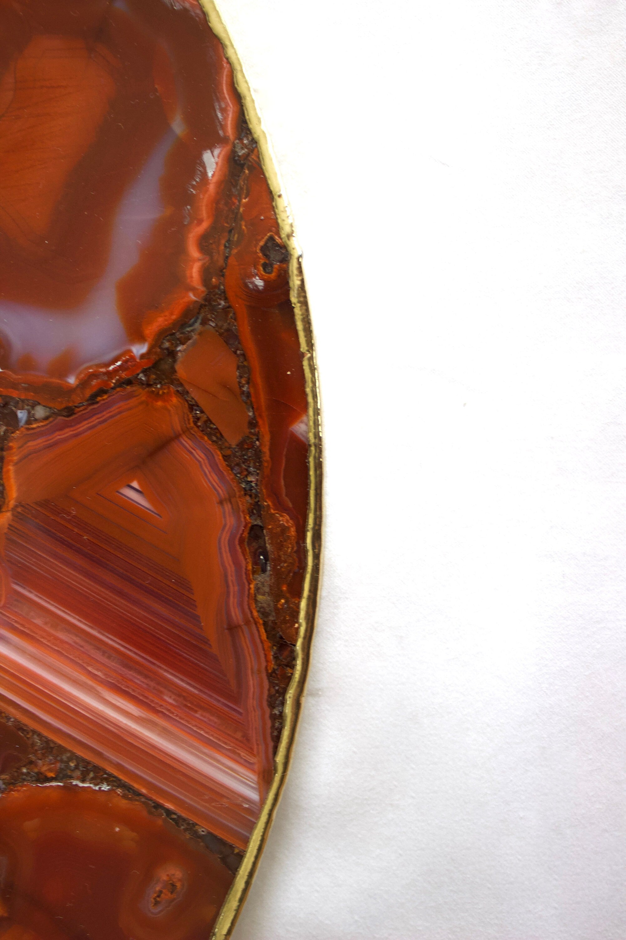 Red Agate Wall Clock | Circular-3