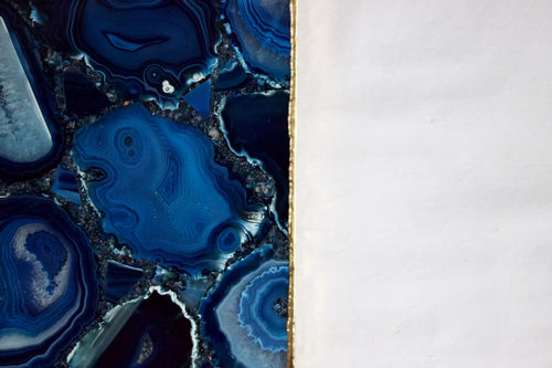 Blue Agate Wall Clock | Square-1