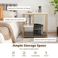 NNECW Modern 3-Tier Side Table with Storage for Living Room & Bedroom