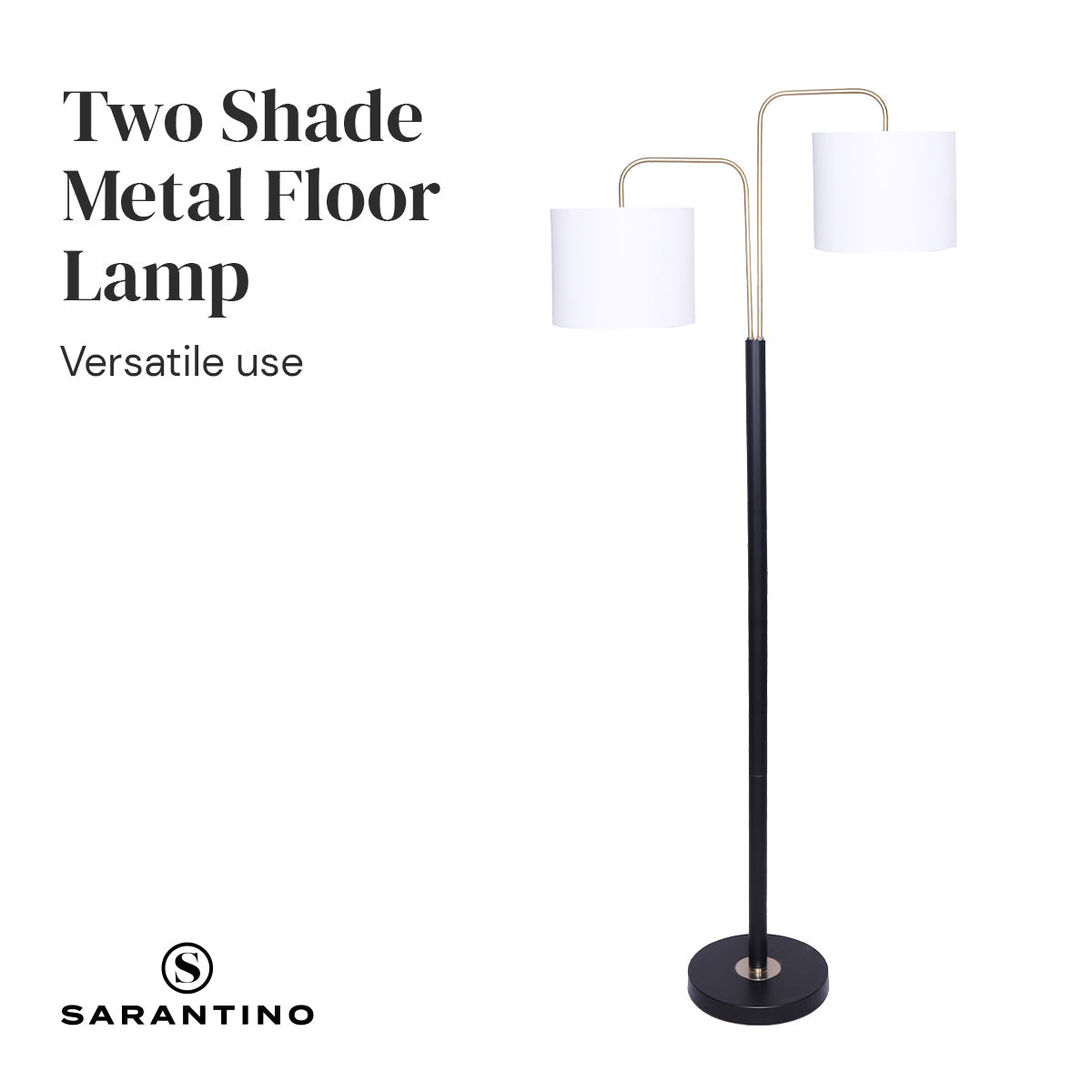 NNEDPE Black Metal Task Floor Lamp