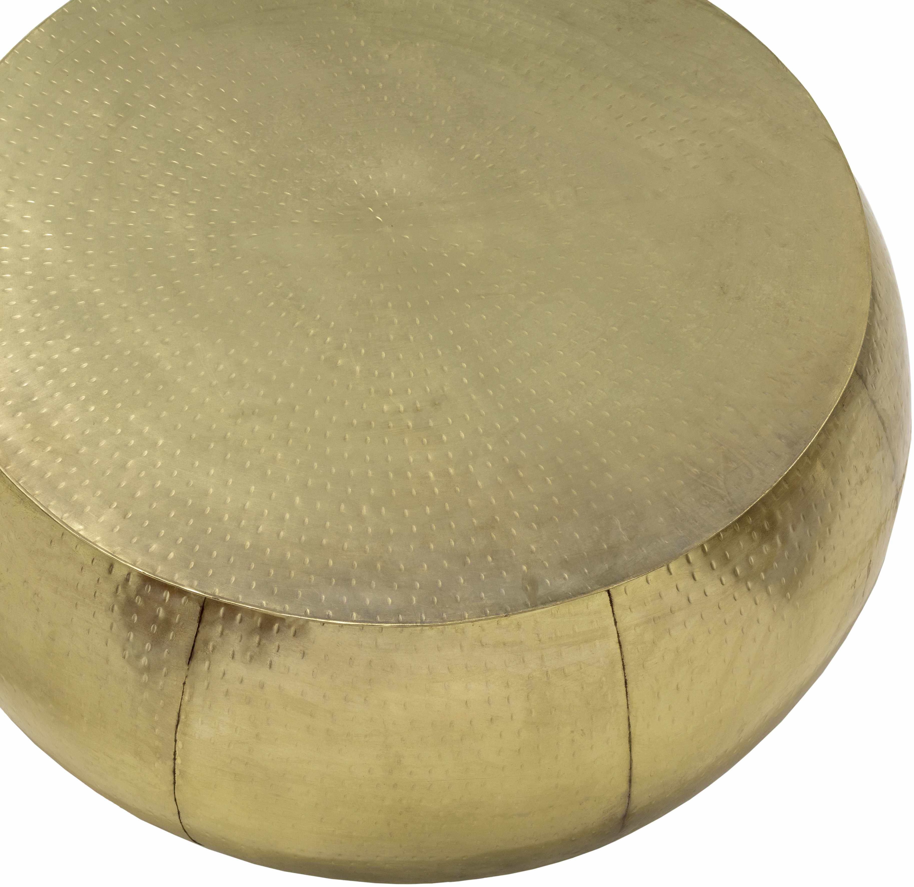 Lyncourt Golden Textured Round Coffee Table - Clearance
