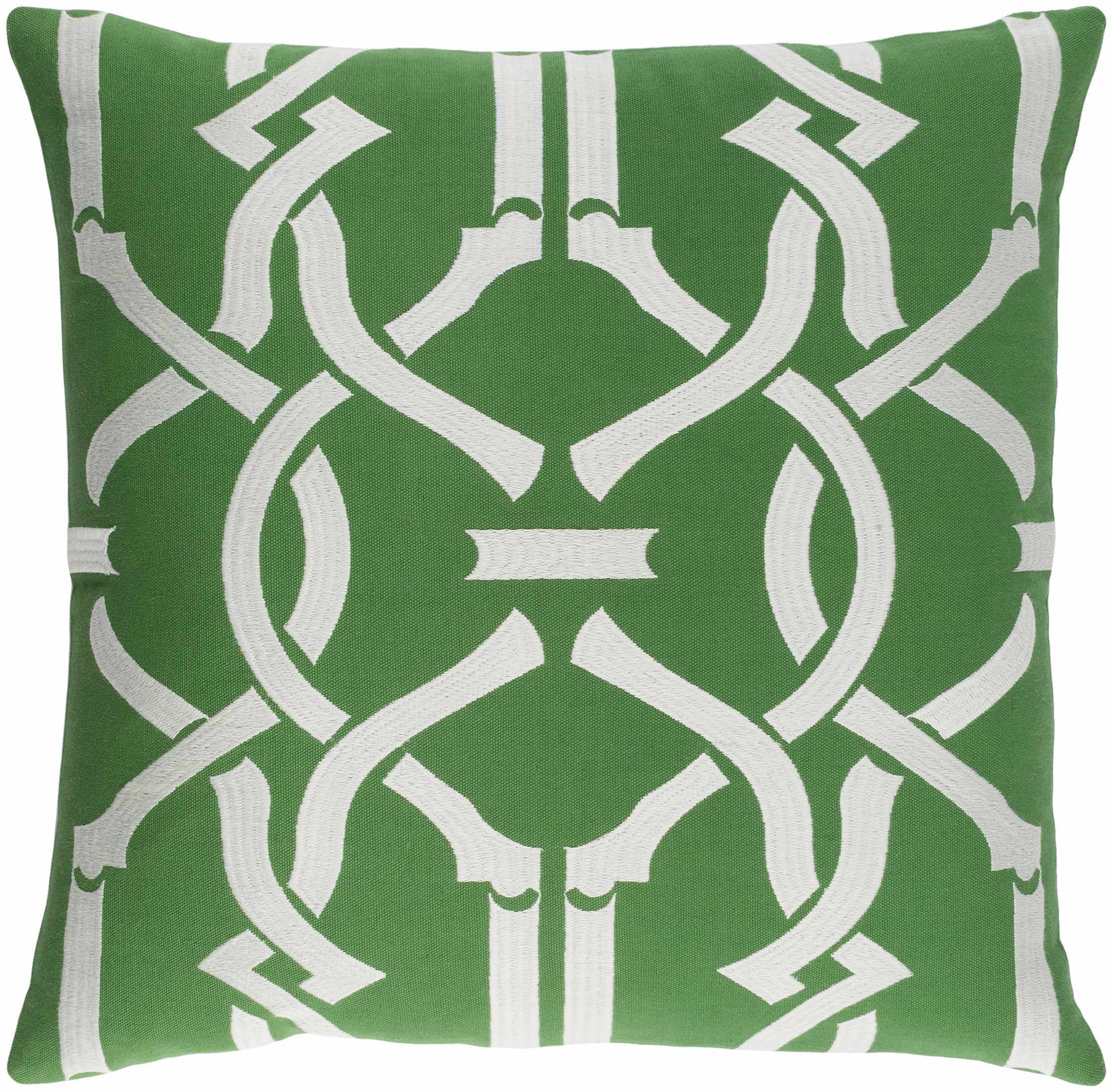 Moatsville Green&White Patterned Accent Pillow - Clearance