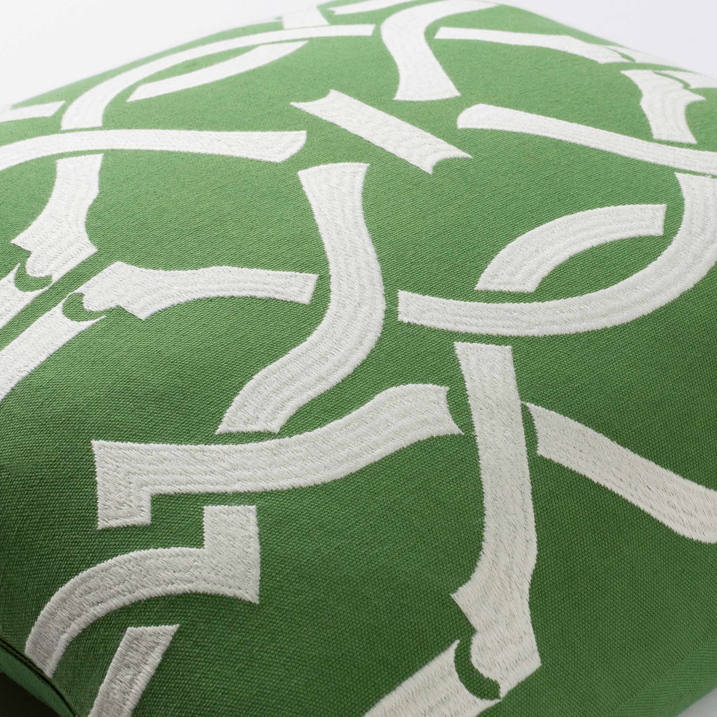 Moatsville Green&White Patterned Accent Pillow - Clearance