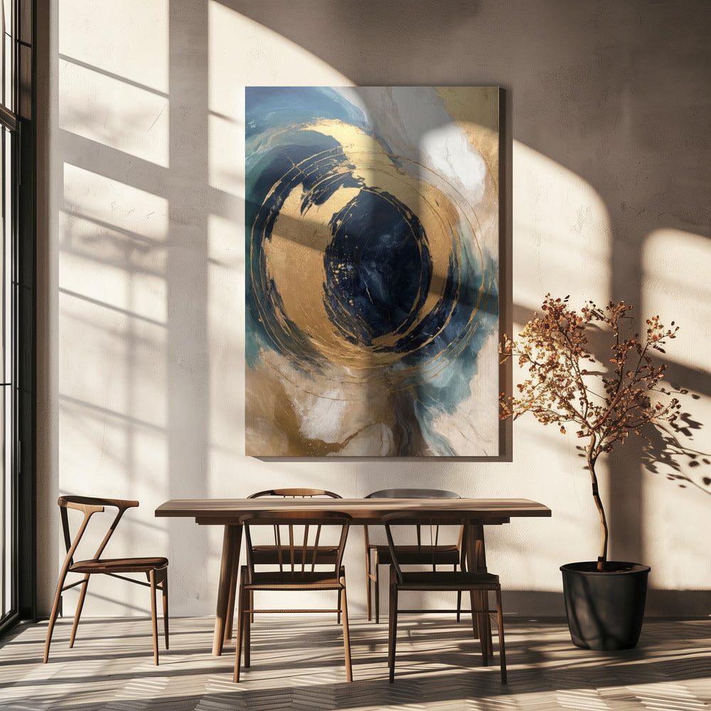 Wall art Golden Vortex-4