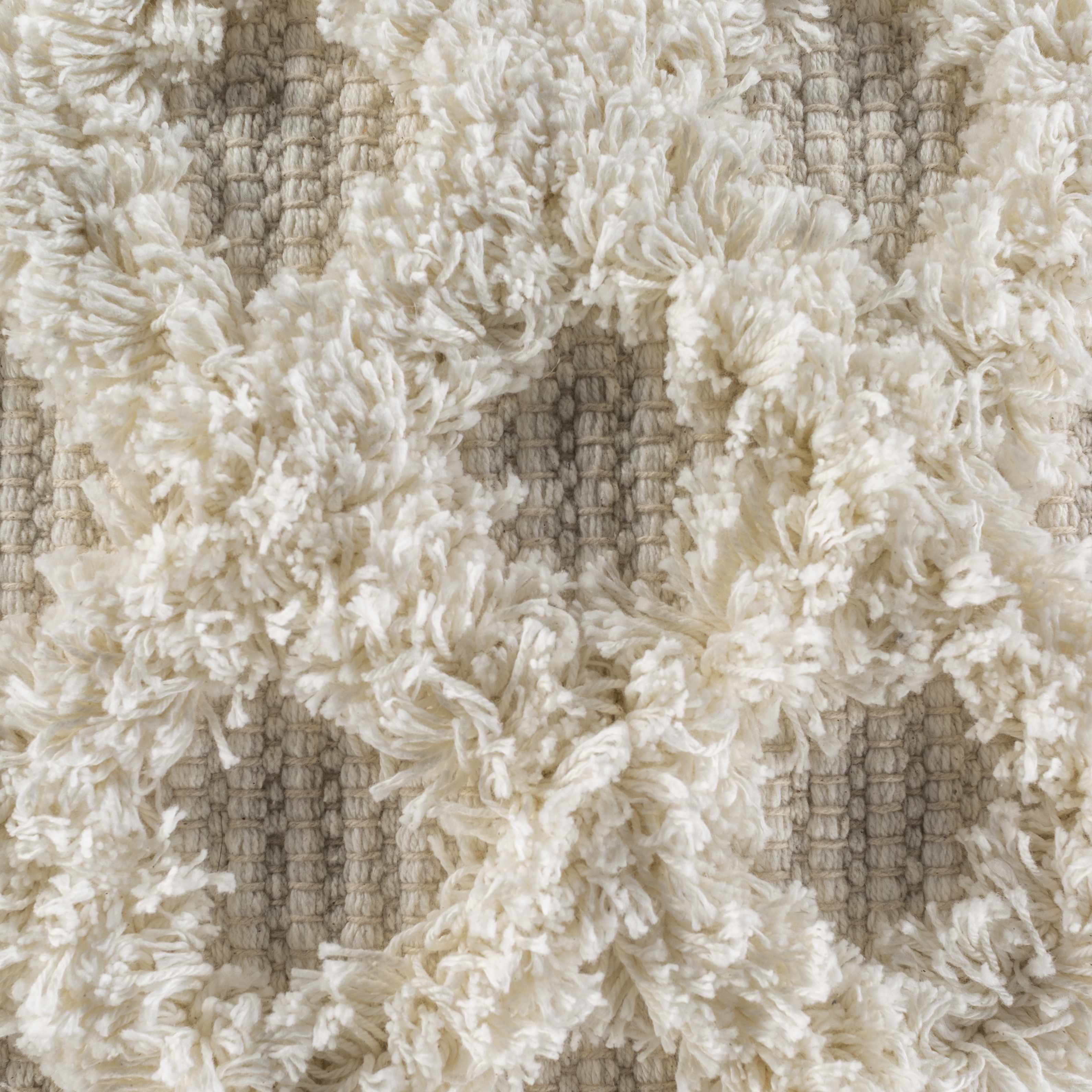 Pigcawayan Shaggy Diamond Accent Pillow - Clearance