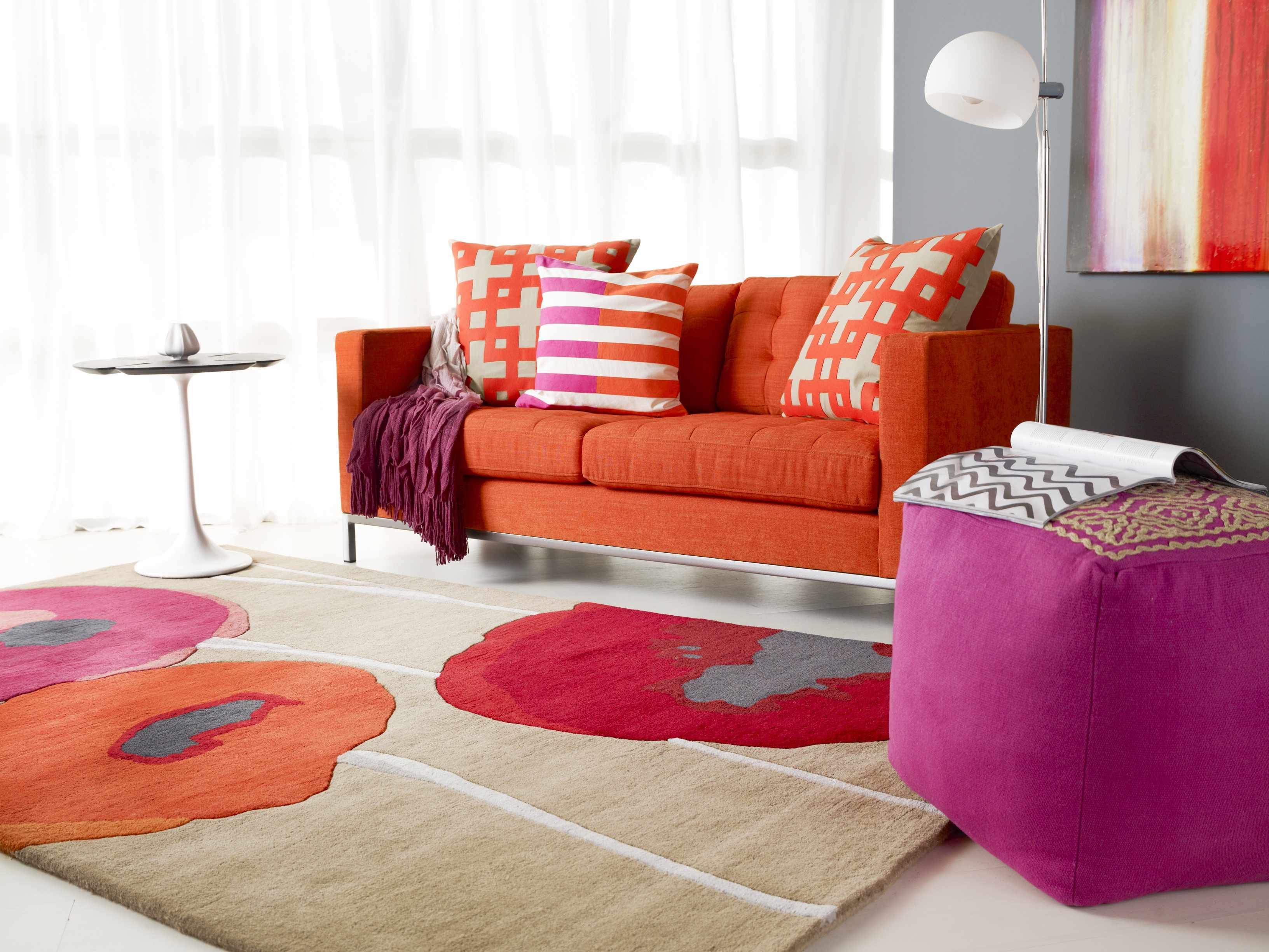Godmanchester Orange Geometric Accent Pillow - Clearance